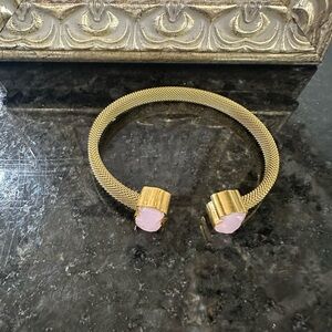 Gold and Pink Bear Bracelet